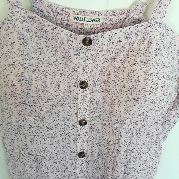 Floral Print Babydoll Adjustable Strap Dress in 2X - Picture 2 of 13